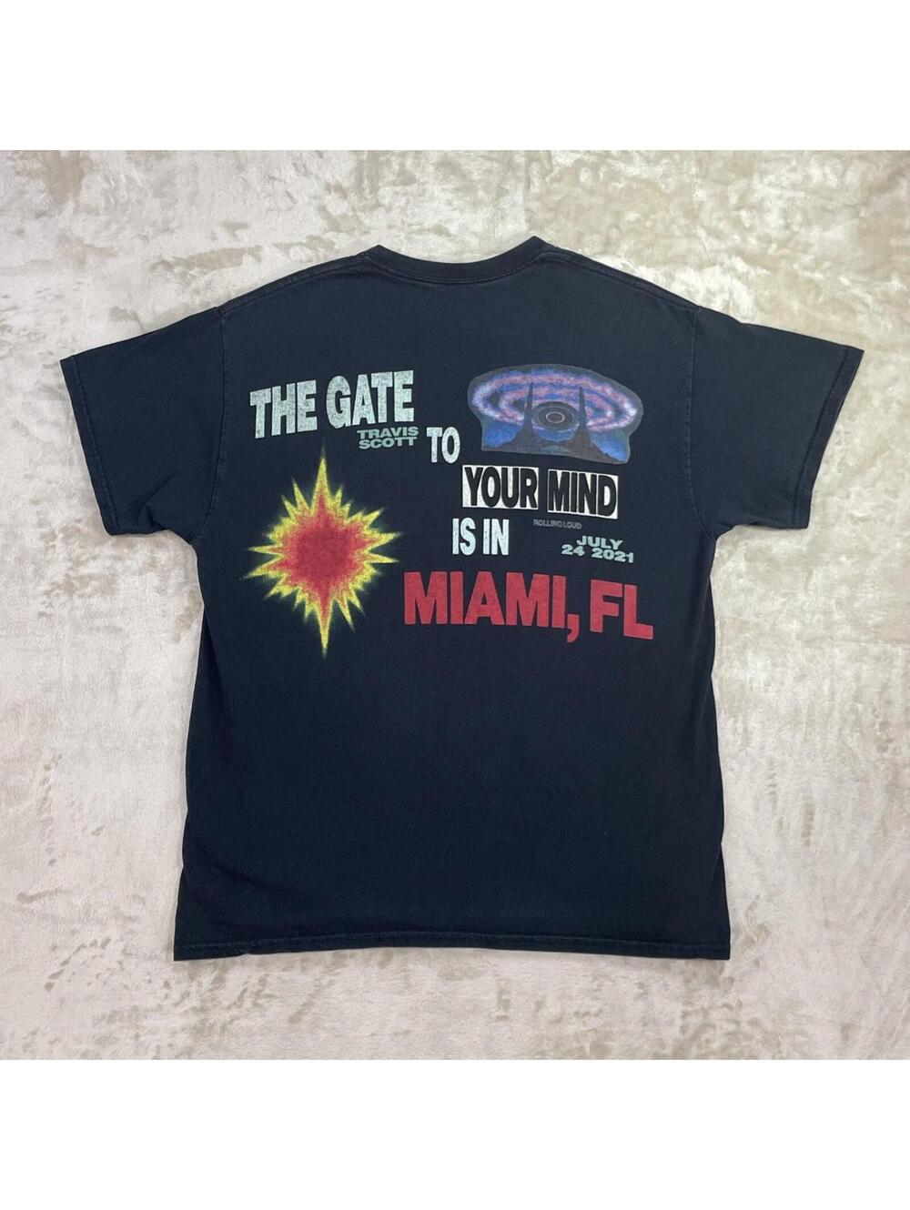 Travis Scott x Rolling Loud 2021 UTOPIA Merch Miami Cotton Tee T shirt Mens Sz M